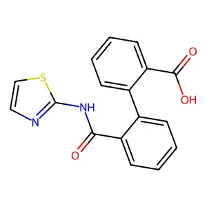 2'-(Thiazol-2-ylcarbamoyl)-biphenyl-2-carboxylic acid structure