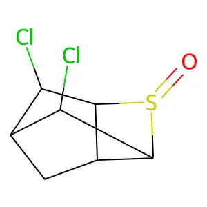 8-Thiatricyclo(2.2.1.1(sup 2,6))octane, 3,5-dichloro-, 8-oxide structure