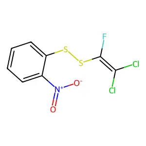 1-氟-2,2-二氯乙烯基2-硝基苯基二硫化物 structure
