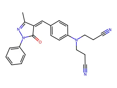 3-[N-(2-cyanoethyl)-4-[(Z)-(3-methyl-5-oxo-1-phenylpyrazol-4 structure