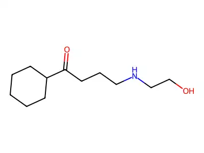 1-Butanone, 1-cyclohexyl-4-((2-hydroxyethyl)amino)- structure