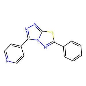 1,2,4-Triazolo[3,4-b][1,3,4]thiadiazole, 6-phenyl-3-(4-pyridinyl)- structure