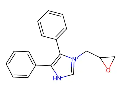 1H-Imidazolium, 3-(2-oxiranylmethyl)-4,5-diphenyl- structure