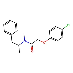对氯苯氧乙酸苯基异丙基酰胺 structure