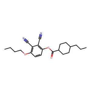 4-Butoxy-2,3-dicyanophenyl 4-propylcyclohexanecarboxylate structure