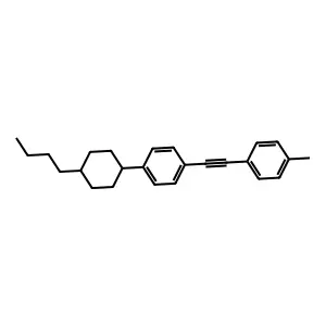 Benzene, 1-(4-butylcyclohexyl)-4-[(4-methylphenyl)ethynyl]- structure