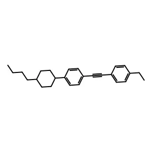 Benzene, 1-(4-butylcyclohexyl)-4-[(4-ethylphenyl)ethynyl]- structure