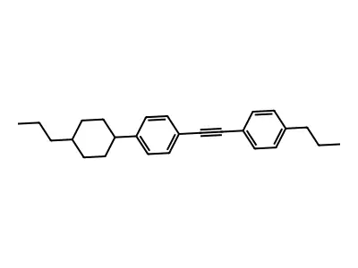 1-Propyl-4-((4-(4-propylcyclohexyl)phenyl)ethynyl)benzene structure