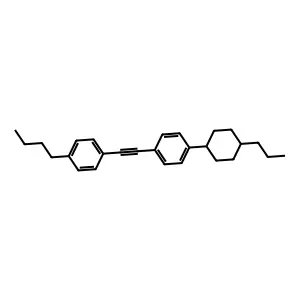 Benzene, 1-[(4-butylphenyl)ethynyl]-4-(4-propylcyclohexyl)- structure