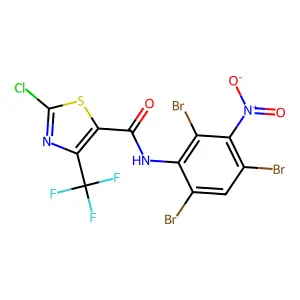 5-Thiazolecarboxamide, 2-chloro-N-(2,4,6-tribromo-3-nitrophenyl)-4-(trifluoromethyl)- structure