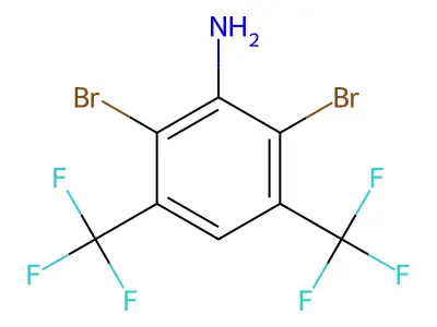 2,6-Dibromo-3,5-bis(trifluoromethyl)aniline structure