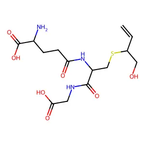 S-(1-Hydroxy-3-buten-2-yl)glutathione structure
