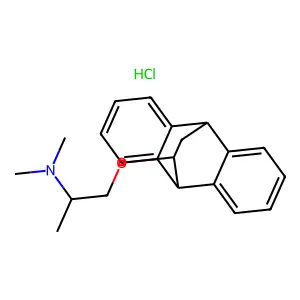 9,10-Ethanoanthracene, 9,10-dihydro-9-(2-dimethylaminopropoxy)-, hydrochloride structure