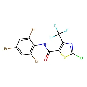 5-Thiazolecarboxamide, 2-chloro-N-(2,4,6-tribromophenyl)-4-(trifluoromethyl)- structure