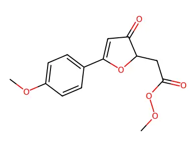 Methyl 2,3-dihydro-2-hydroxy-5-(4-methoxyphenyl)-3-oxo-2-furanacetate structure