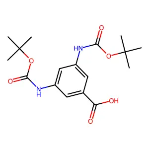 3,5-Bis((tert-butoxycarbonyl)amino)benzoic acid structure