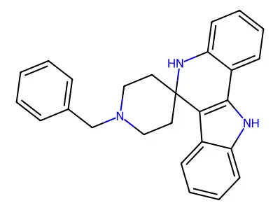 1'-Benzylspiro[5,11-dihydroindolo[3,2-c]quinoline-6,4'-piperidine] structure