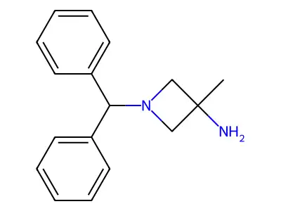 1-Benzhydryl-3-methylazetidin-3-amine structure