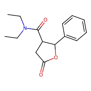 N,N-二乙基-5-氧代-2-苯基四氢呋喃-3-甲酰胺 structure