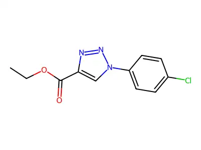ethyl 1-(4-chlorophenyl)-1H-1,2,3-triazole-4-carboxylate structure