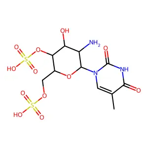 1-胸腺嘧啶基葡糖胺-4,6-二硫酸酯 structure
