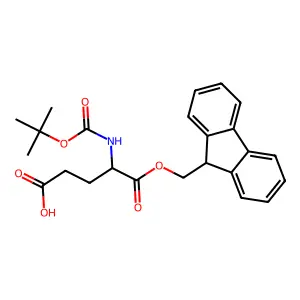 N-alpha-tert-butyloxycarbonylglutamic acid gamma-fluorenylmethyl ester structure