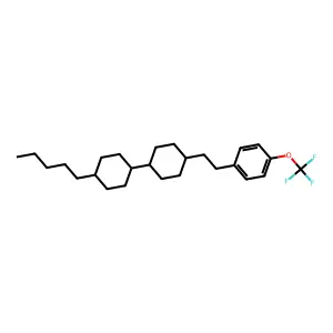 Benzene, 1-[2-(4'-pentyl[1,1'-bicyclohexyl]-4-yl)ethyl]-4-(trifluoromethoxy)- structure