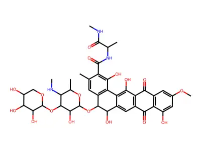 Pradimicin A methylamide structure