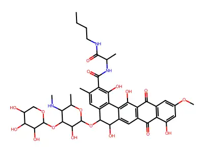 Pradimicin A butylamide structure