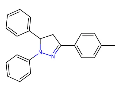 1H-Pyrazole, 4,5-dihydro-3-(4-methylphenyl)-1,5-diphenyl- structure