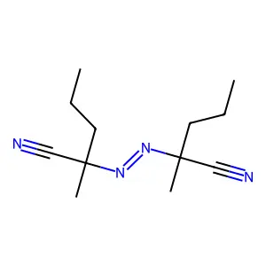 Pentanenitrile, 2,2'-(1,2-diazenediyl)bis[2-methyl- structure