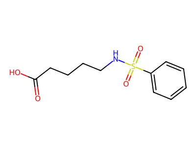5-[(Phenylsulfonyl)amino]pentanoic acid structure