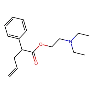 2-(Diethylamino)ethyl 2-phenylpent-4-enoate structure