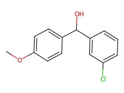 (3-Chlorophenyl)(4-methoxyphenyl)methanol structure