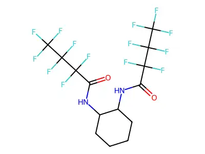 (1R-trans)-N,N'-1,2-Cyclohexanediylbis(perfluorobutanamide) structure