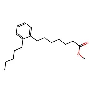 Methyl 7-(2-pentylphenyl)heptanoate structure