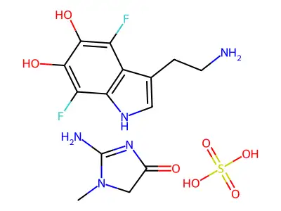 4,7-Difluoro-5,6-dihydroxytryptamine creatinine structure