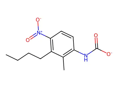 N-butyl-N-methyl-4-nitrophenyl carbamate structure