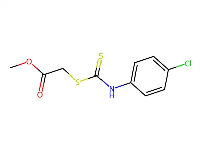 Methyl {[(4-chlorophenyl)carbamothioyl]sulfanyl}acetate structure