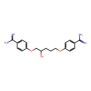4,4'-[(3-Hydroxy-1,5-pentanediyl)bis(oxy)]bis[benzenecarboximidamide] structure