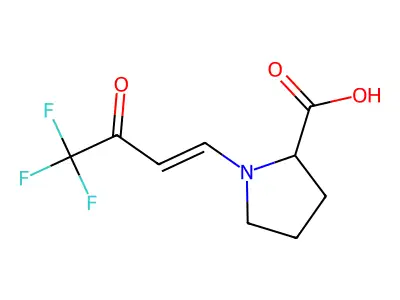 1-(4,4,4-Trifluoro-3-oxobut-1-enyl)pyrrolidine-2-carboxylic acid structure