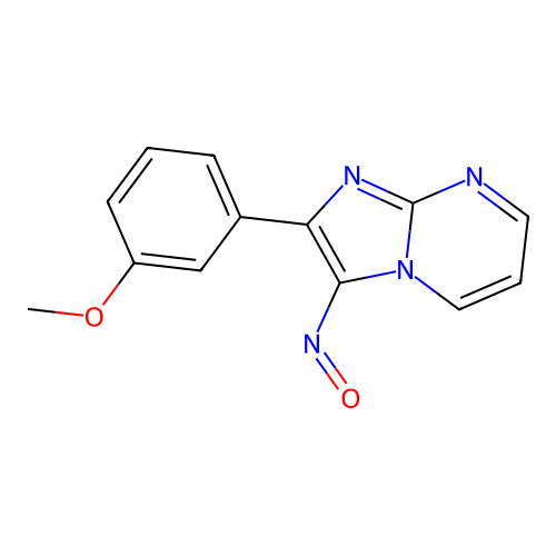 2-(3-Methoxyphenyl)-3-nitroso-imidazo[1,2-a]pyrimidine structure