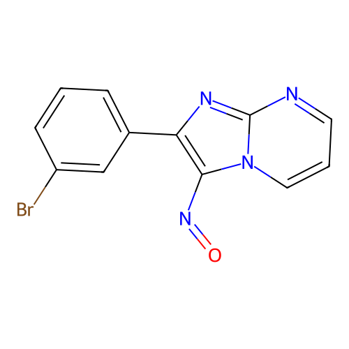 2-(3-Bromophenyl)-3-nitroso-imidazo[1,2-a]pyrimidine structure