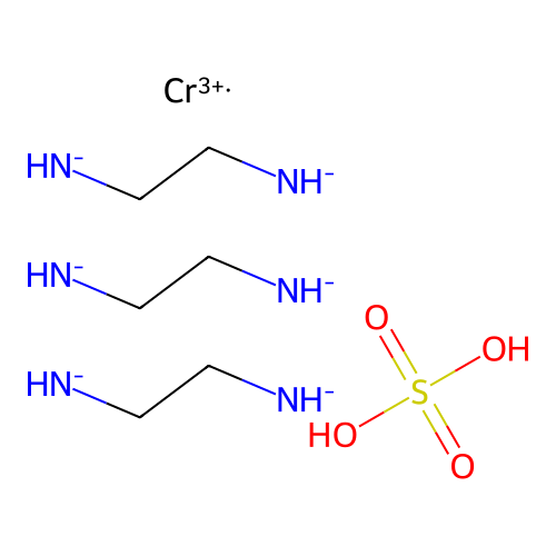 Bis[tris(ethylenediamine)chromium(3+) trisulfate structure