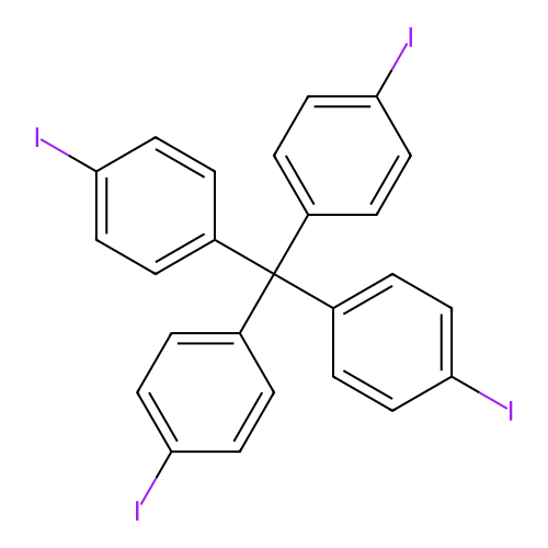 Tetrakis(4-iodophenyl)methane structure