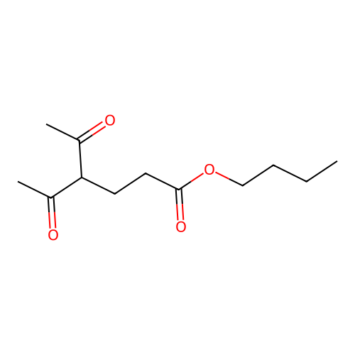 Butyl 4-acetyl-5-oxohexanoate structure