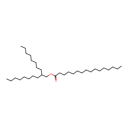Hexadecanoic acid, 2-octyldecyl ester structure