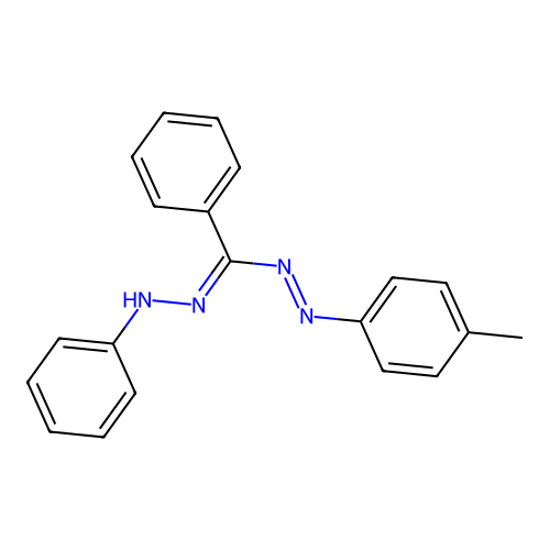3,5-Diphenyl-1-(p-tolyl)formazan structure