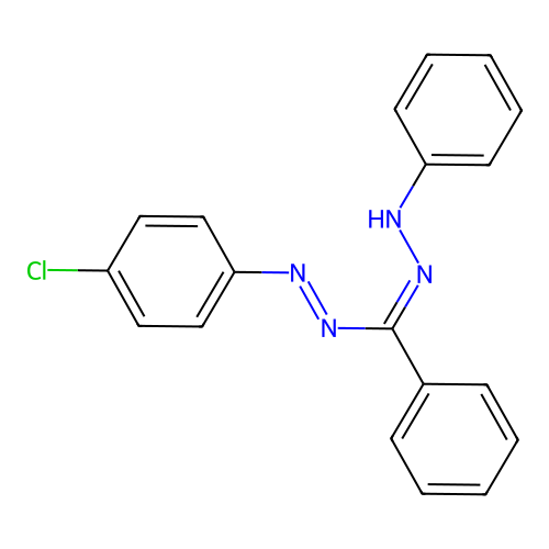 [2-(4-Chlorophenyl)diazenyl]phenylmethanone 2-phenylhydrazone structure