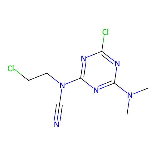 [4-Chloro-6-(dimethylamino)-1,3,5-triazin-2-yl](2-chloroethyl)cyanamide structure